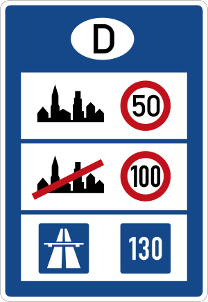 Verkehr Deutschland: 50km/h, 100km/h, 130km/h empfohlen